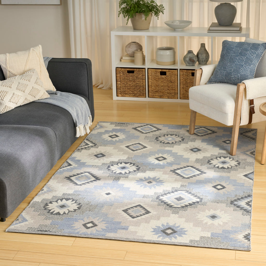 nourison copenhagen cpn01 ivory blue rug