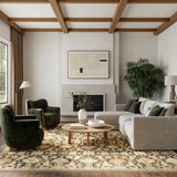 nourison antique bloom anb02 mocha multicolor rug