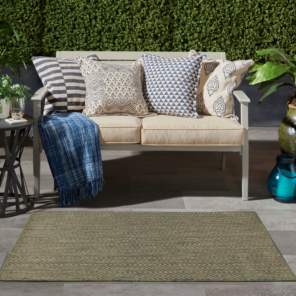 nourison horizon indoor outdoor hoz02 green rug