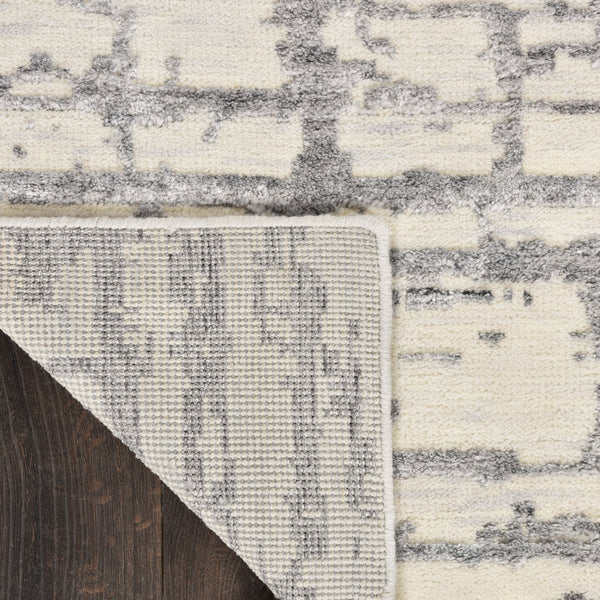 nourison luna lun02 ivory grey rug