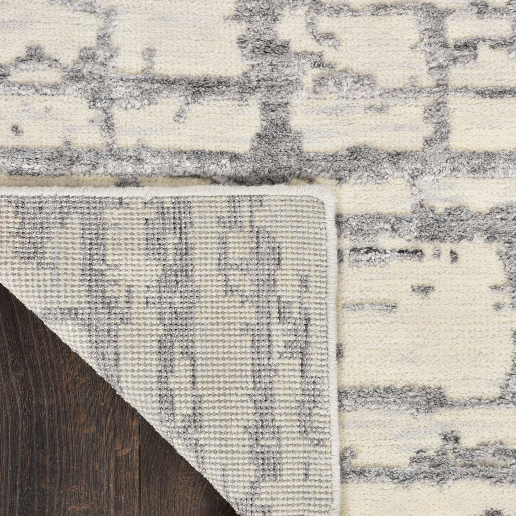 nourison luna lun02 ivory grey rug