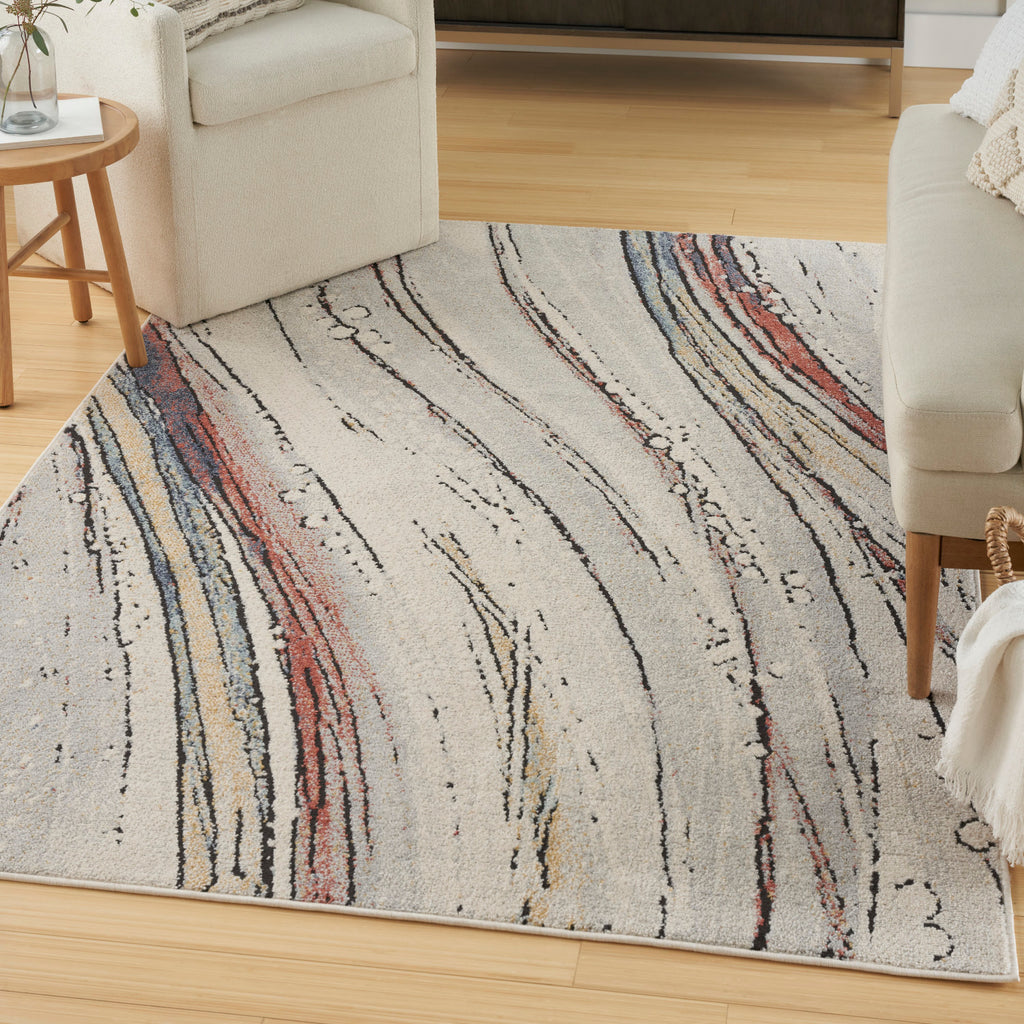 nourison motion mtt01 ivory multicolor rug