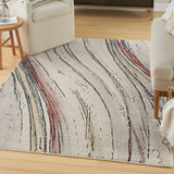 nourison motion mtt01 ivory multicolor rug
