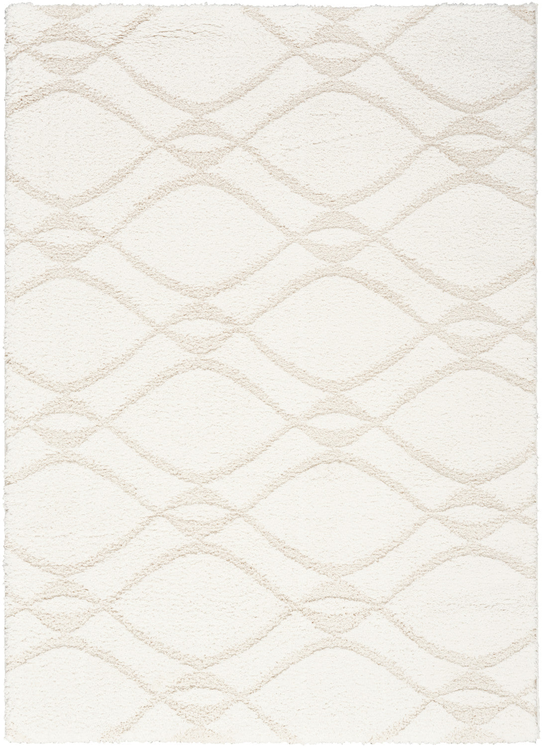 nourison modern shag mmd03 ivory beige rug