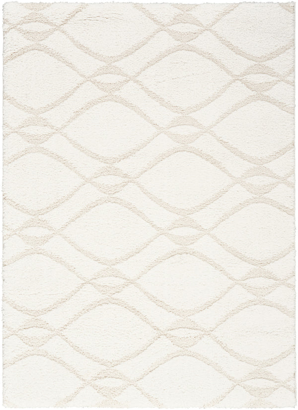 nourison modern shag mmd03 ivory beige rug