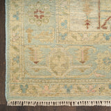 nourison heritage vine htv03 light blue rug