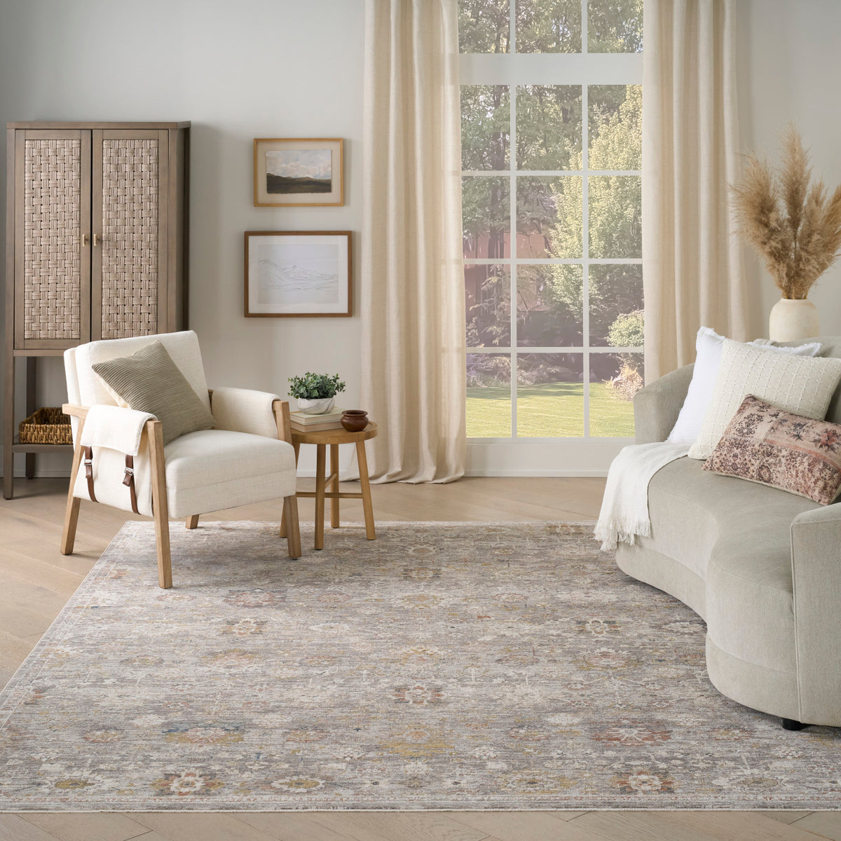 nourison antique fusion anf05 grey rug