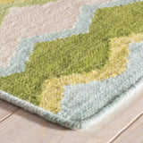 dash albert safety net da1776 green woven flatwoven wool rug