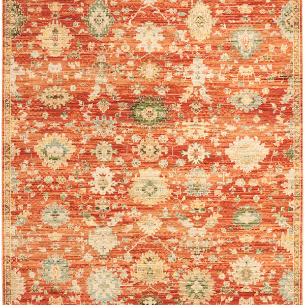 nourison antique bloom anb01 brick rug