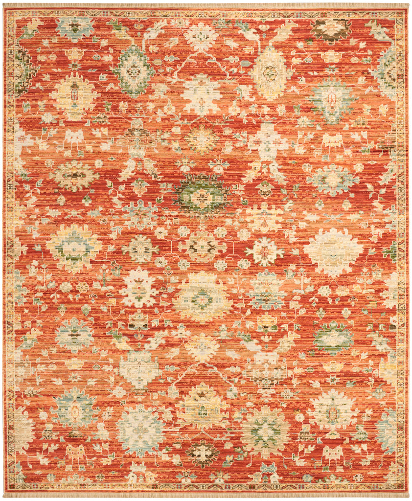 nourison antique bloom anb01 brick rug
