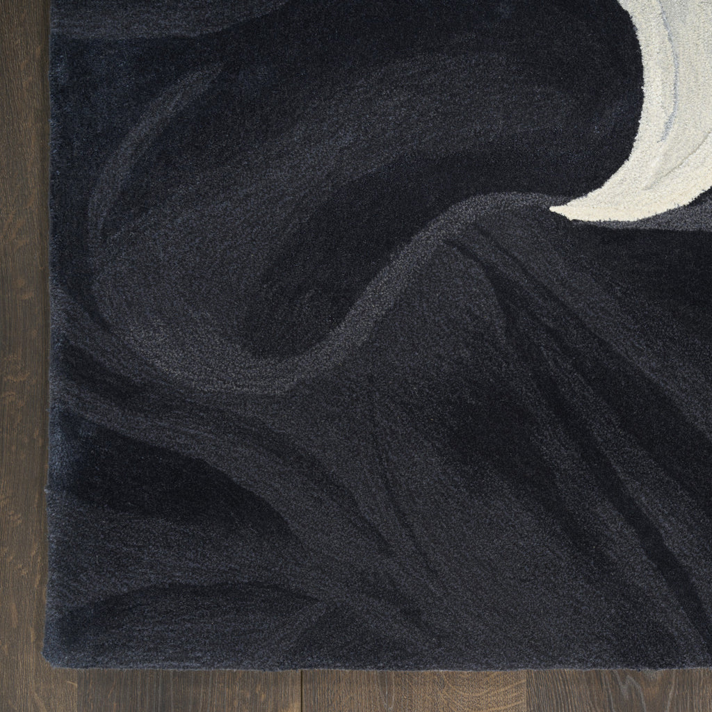 nourison prismatic prs41 ivory black rug