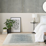 nourison grand street grn03 ivory blue rug