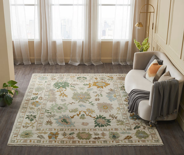 Rugs Done Right Athol AH05 Vintage Ecru / Greens