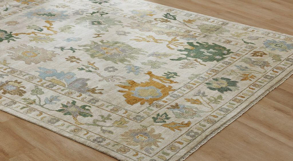 Rugs Done Right Athol AH05 Vintage Ecru / Greens