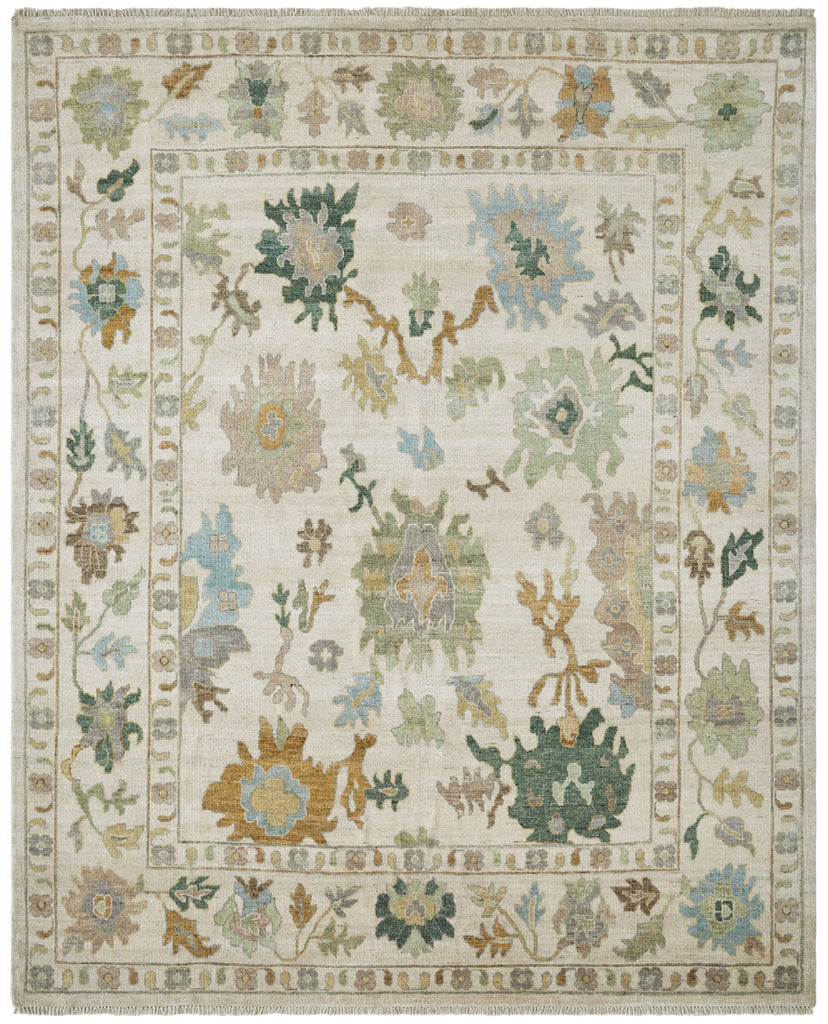 Rugs Done Right Athol AH05 Vintage Ecru / Greens
