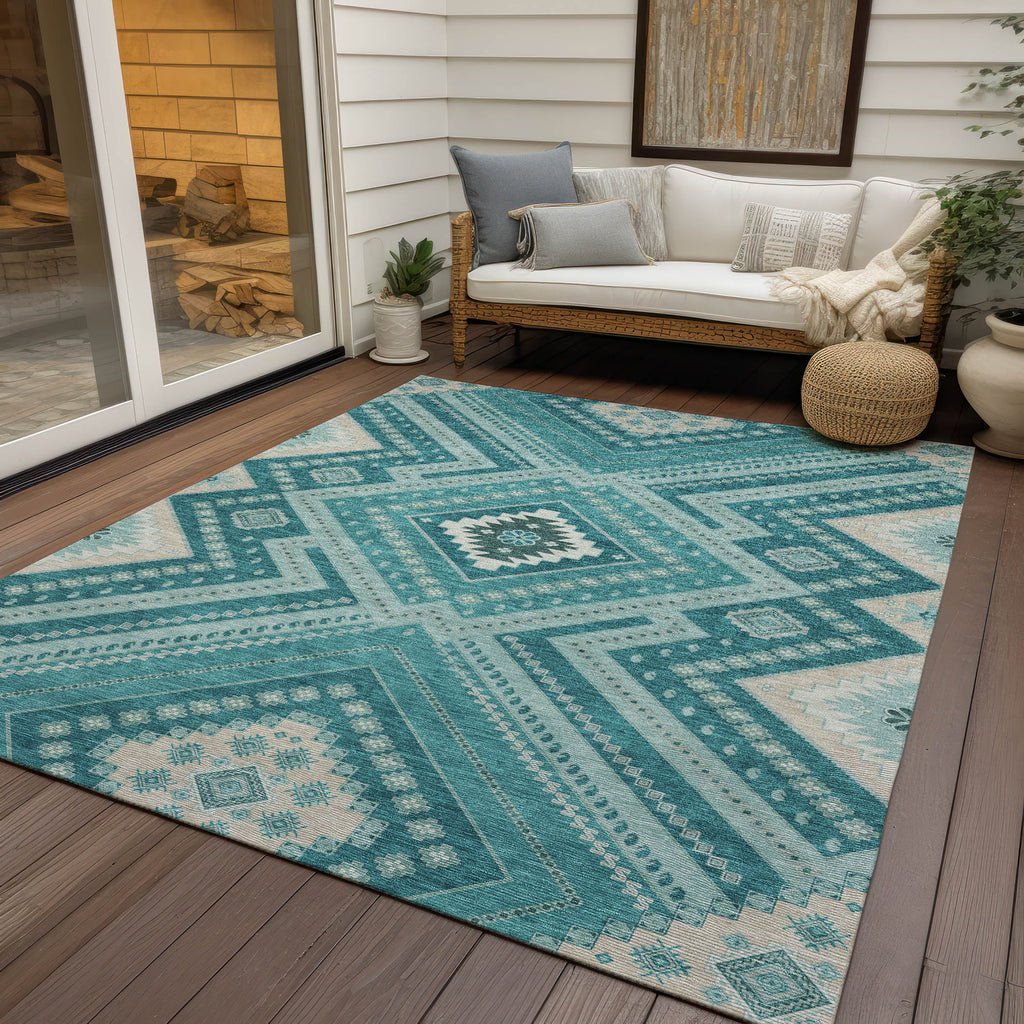 addison chantille acn1010 teal rug