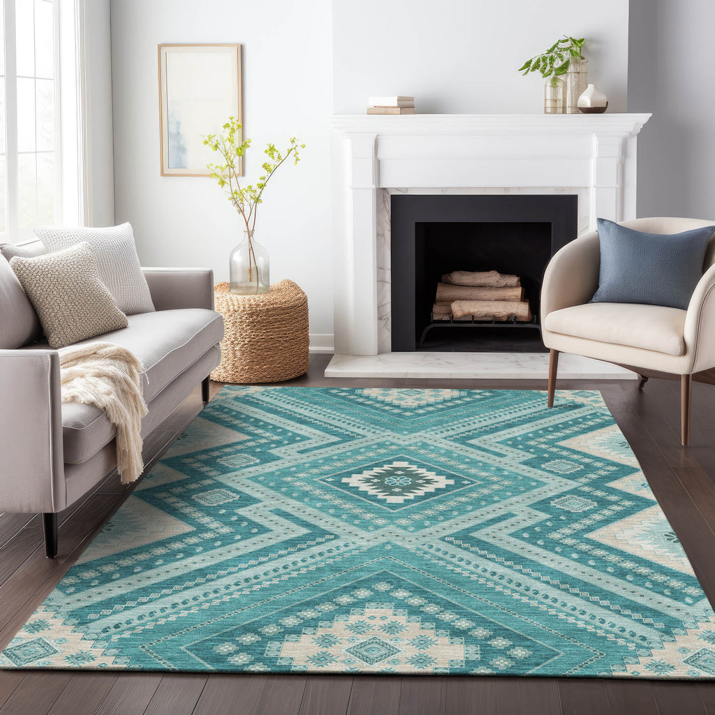 addison chantille acn1010 teal rug