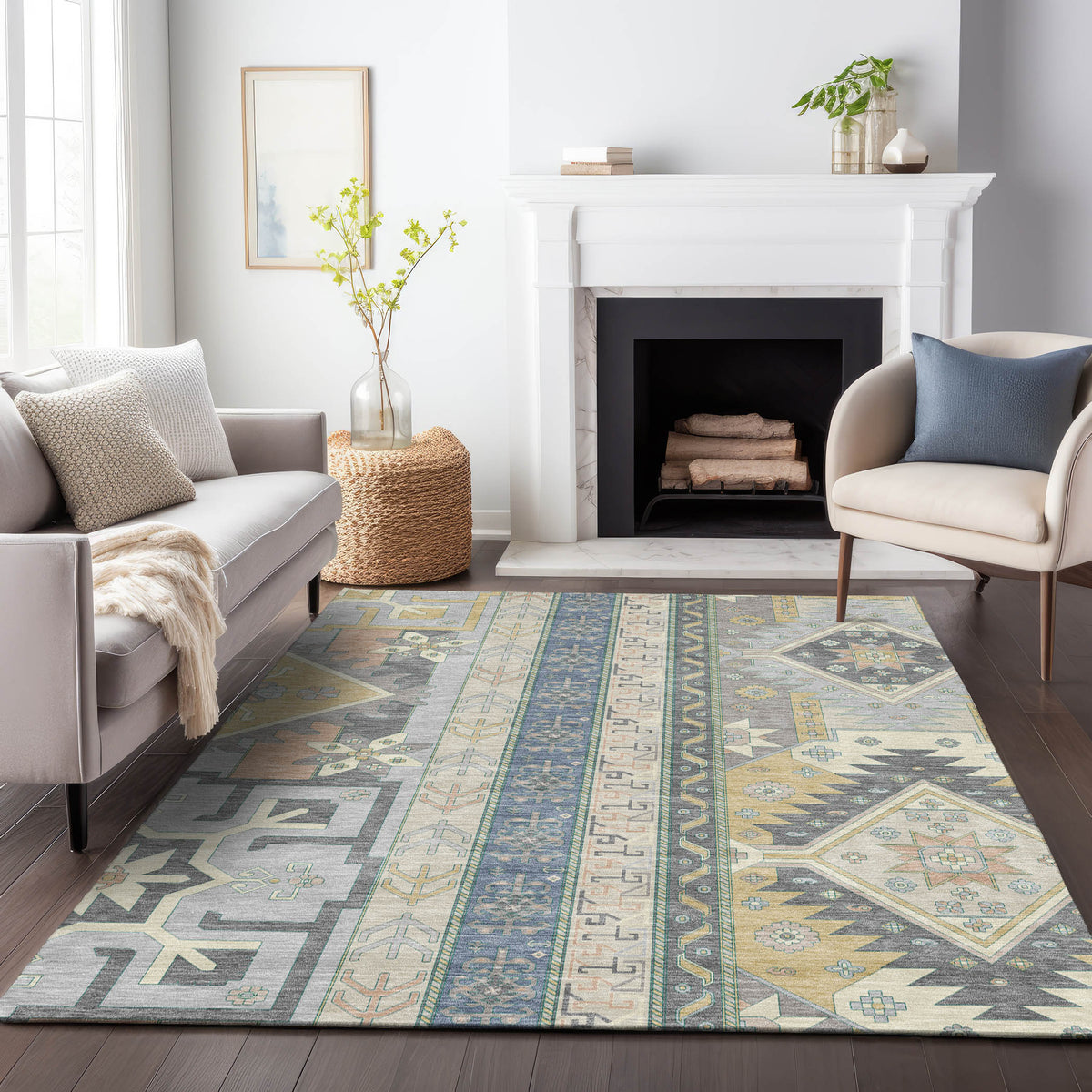 addison chantille acn1015 silver rug