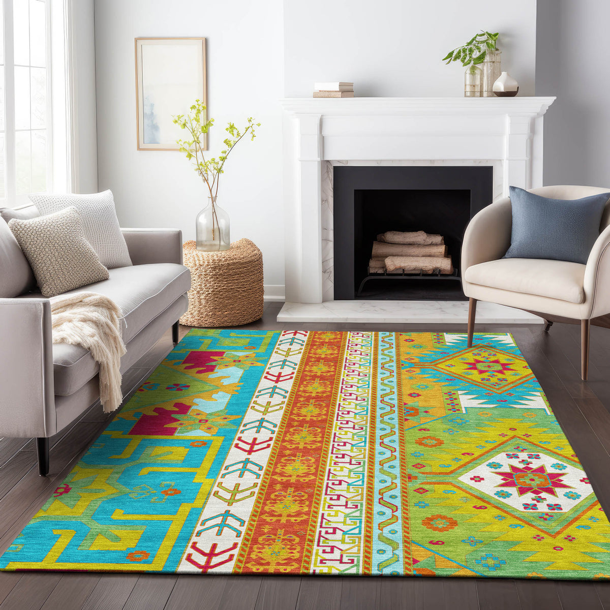 addison chantille acn1015 teal rug