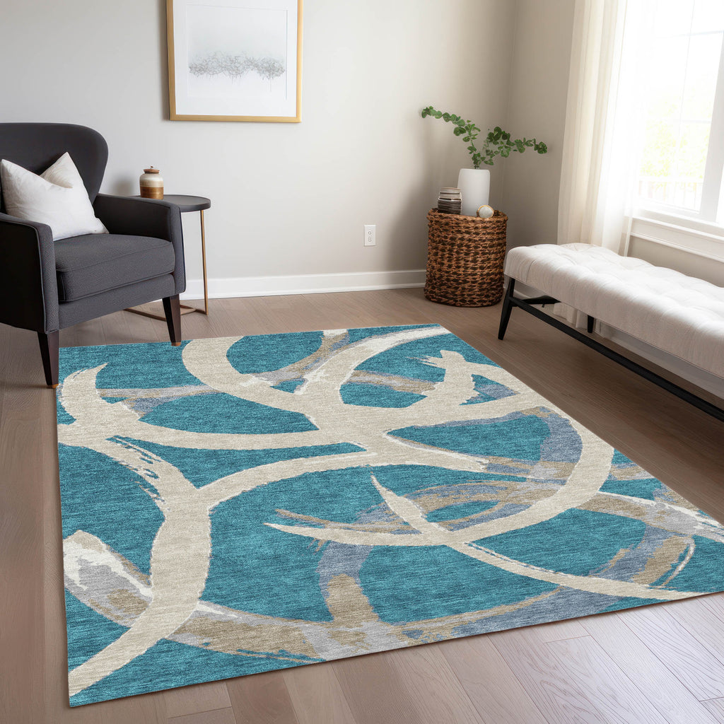 addison chantille acn1022 teal rug