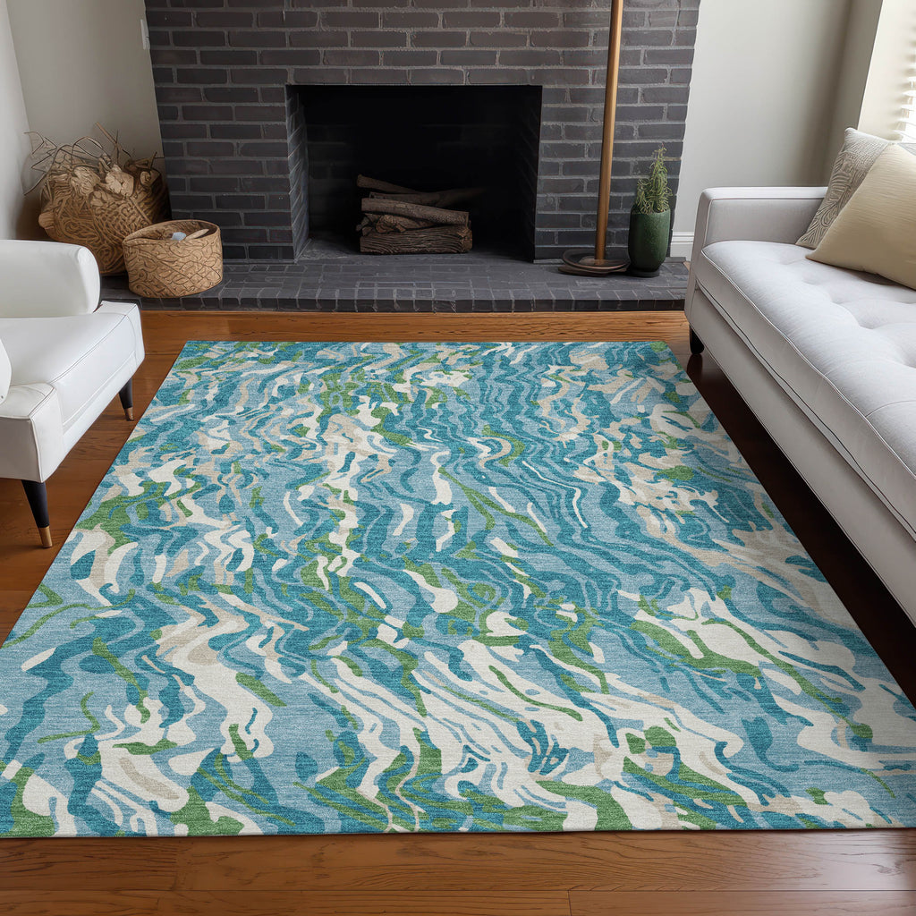 addison chantille acn1038 teal rug