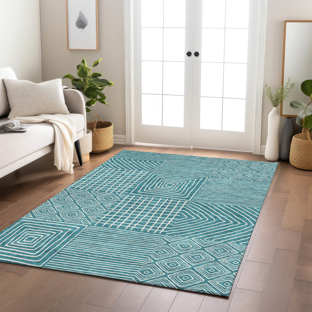 addison chantille acn1044 teal rug