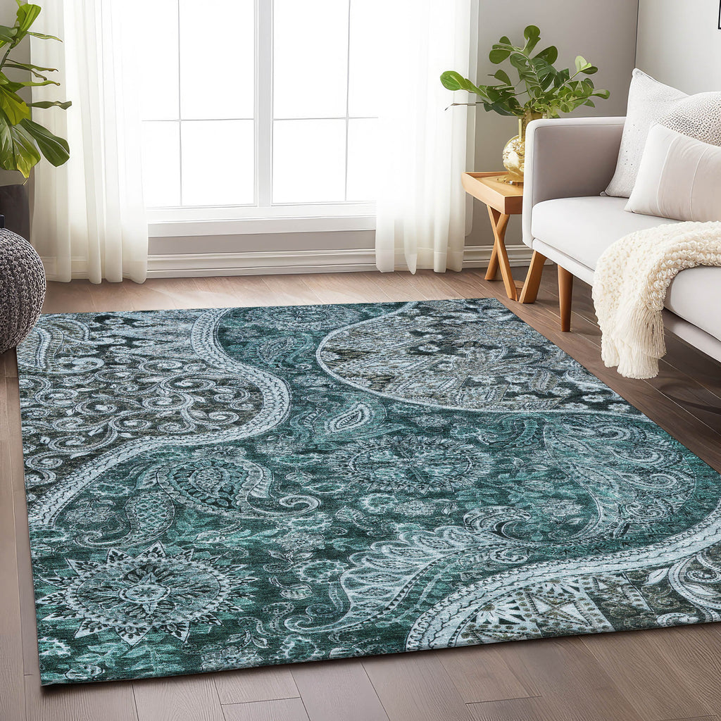 addison chantille acn1078 teal rug