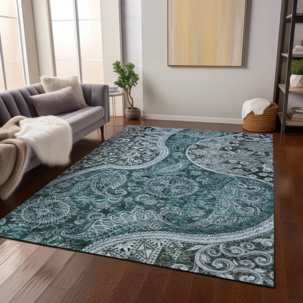 addison chantille acn1078 teal rug