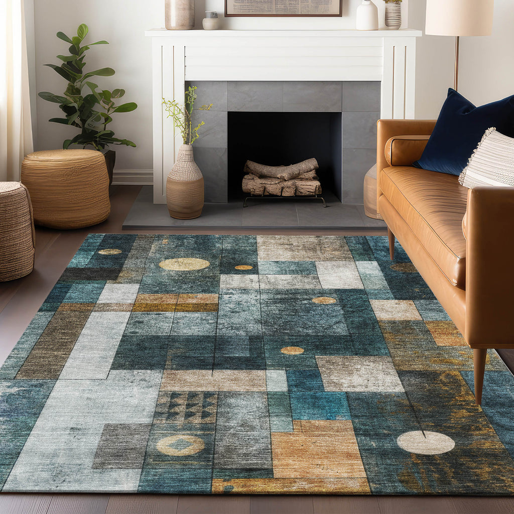 addison chantille acn1123 teal rug