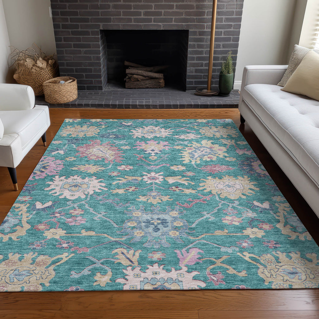addison chantille acn1154 teal rug