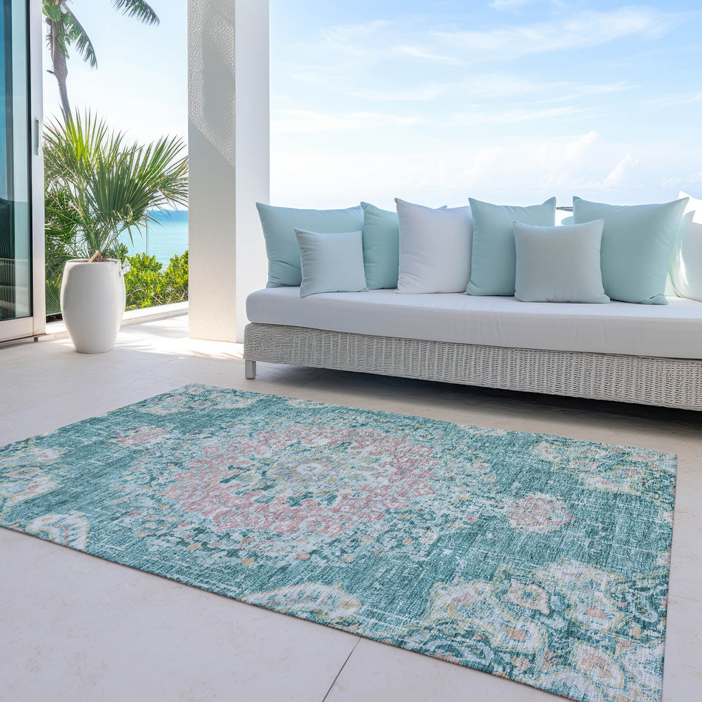 addison chantille acn1236 teal rug