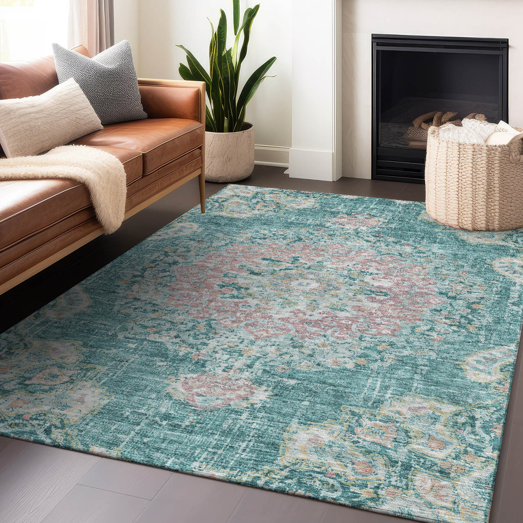 addison chantille acn1236 teal rug