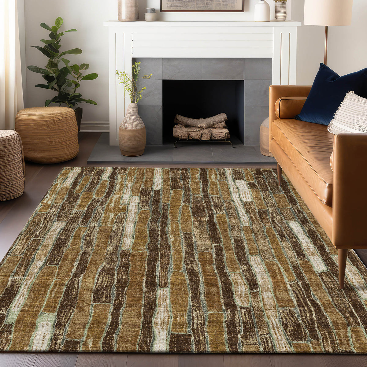 addison chantille acn1303 mocha rug