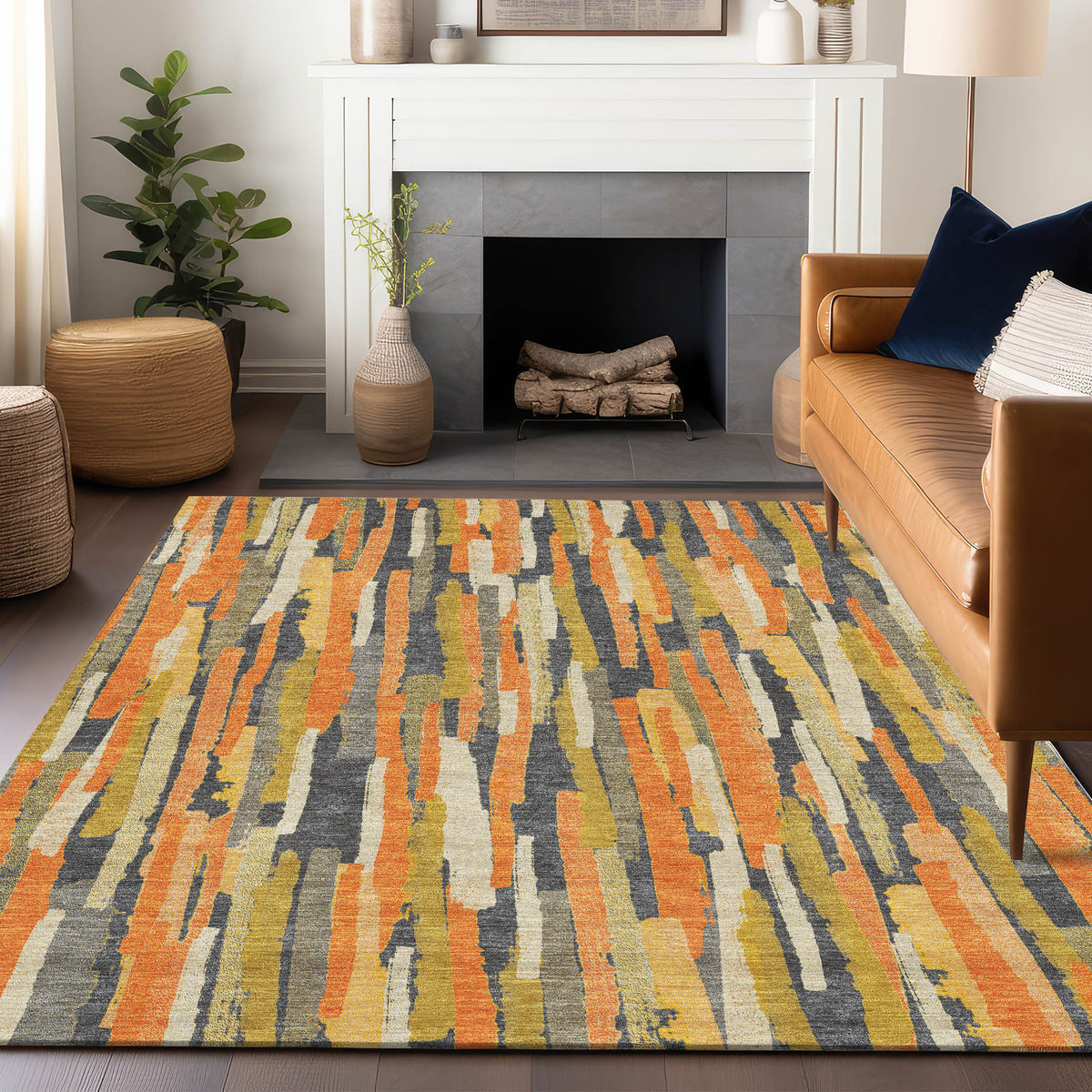 addison chantille acn1317 orange rug