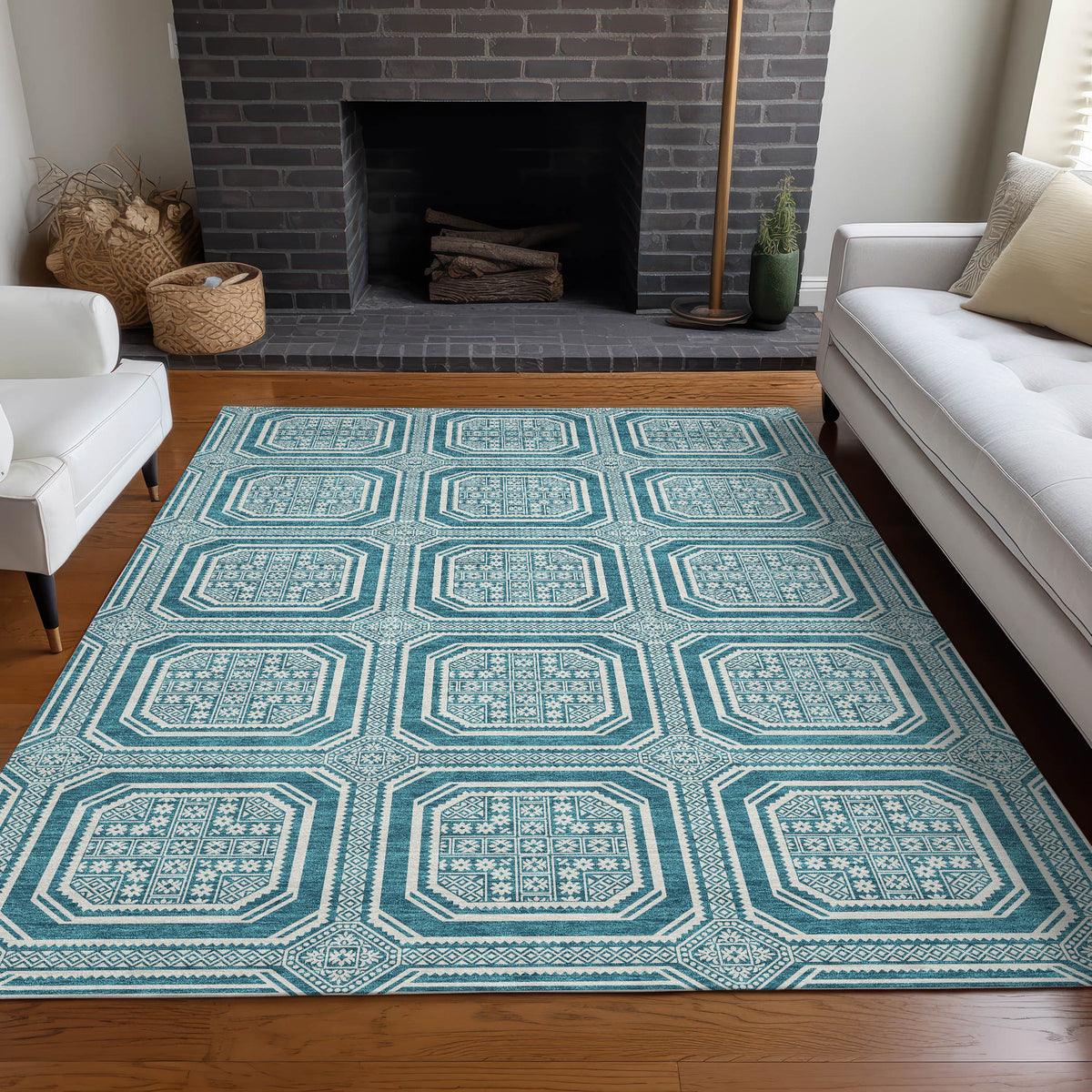 addison chantille acn1463 teal rug