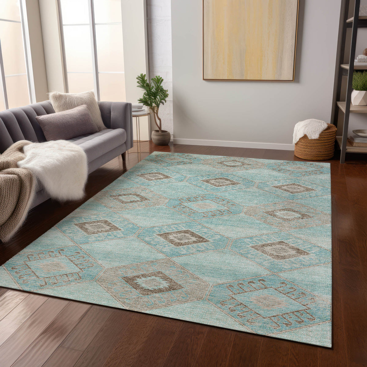 addison chantille acn1857 teal rug