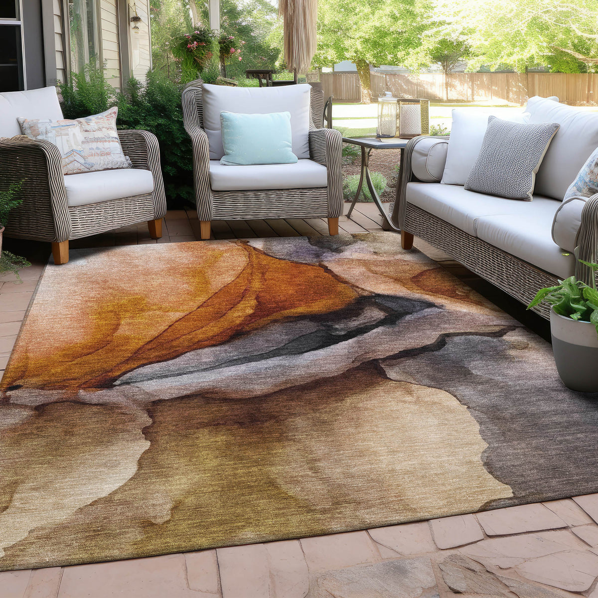addison chantille acn1937 paprika rug