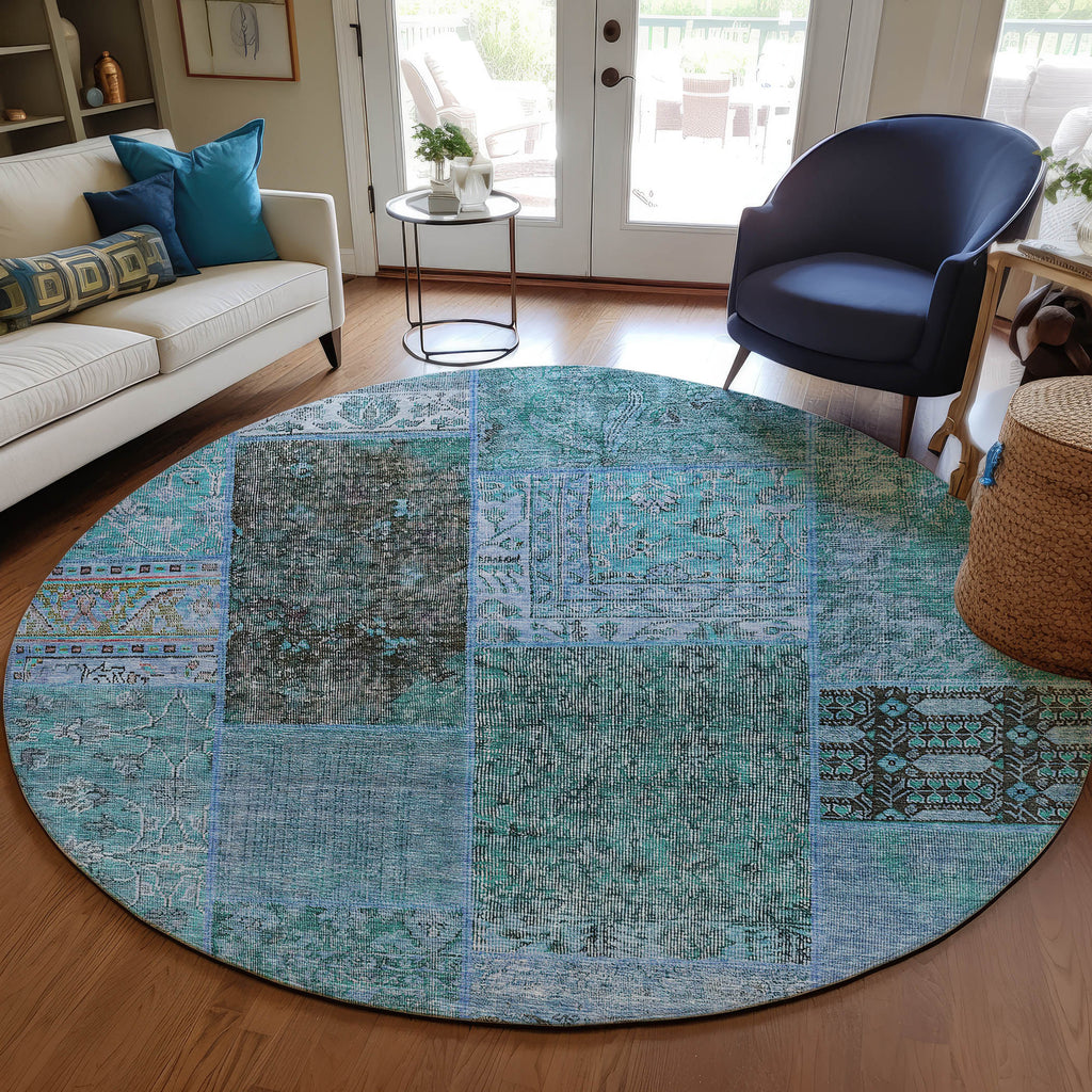 addison chantille acn669 teal rug
