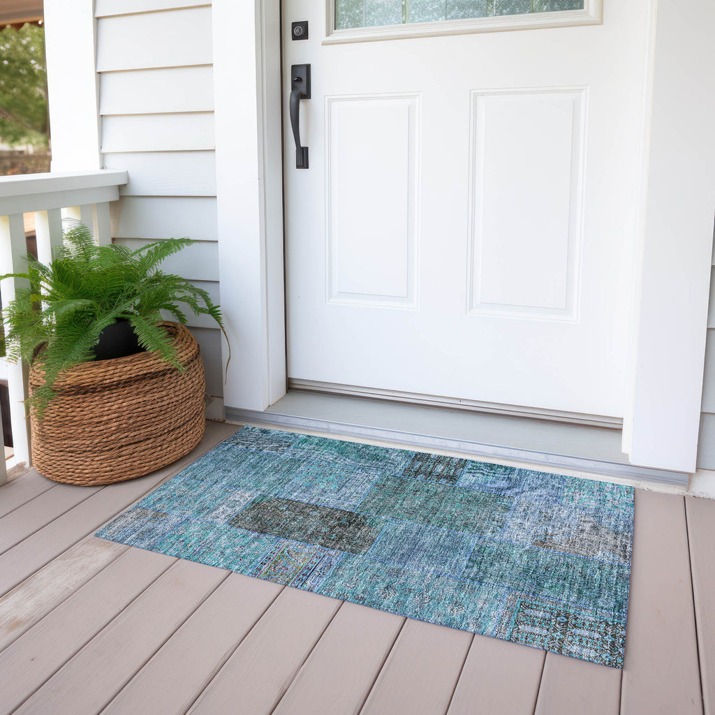 addison chantille acn669 teal rug
