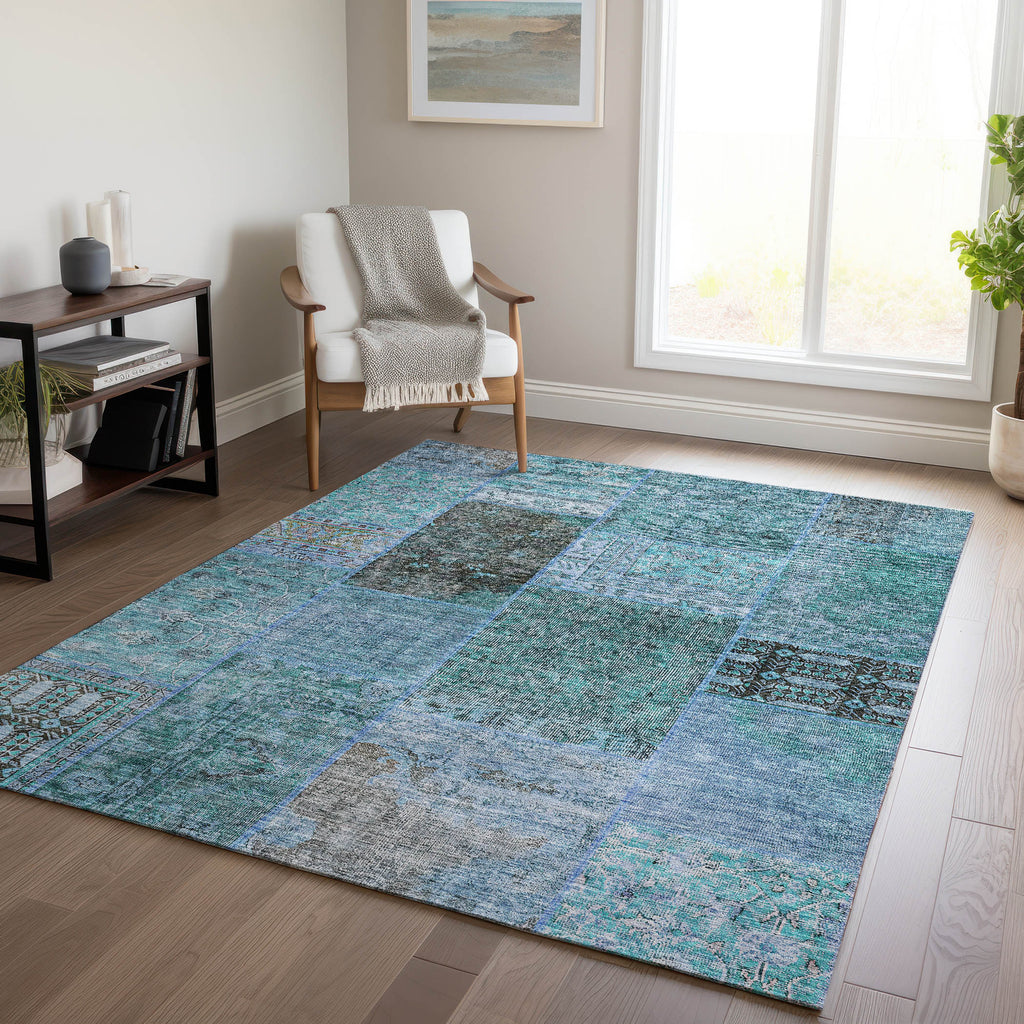 addison chantille acn669 teal rug
