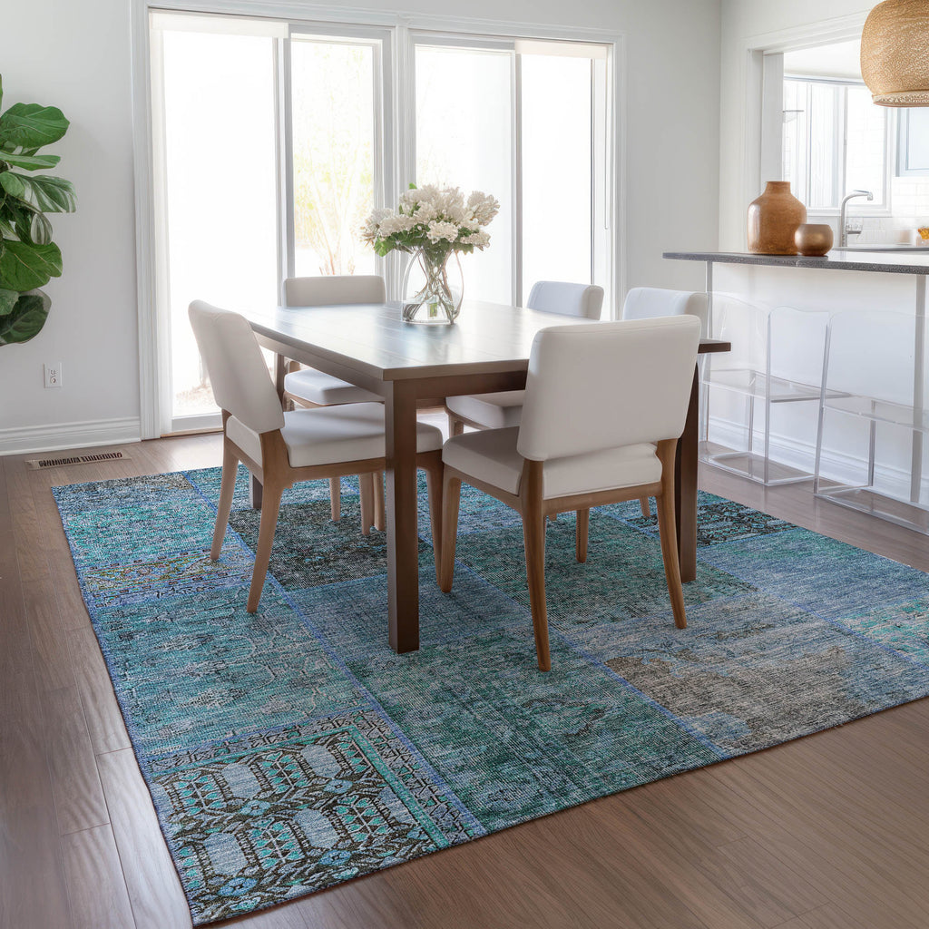 addison chantille acn669 teal rug