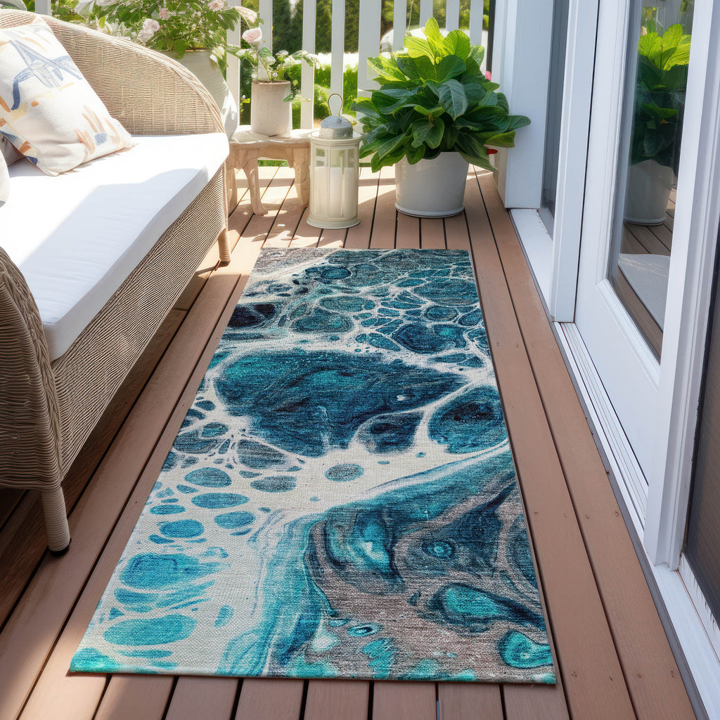 addison chantille acn682 teal rug