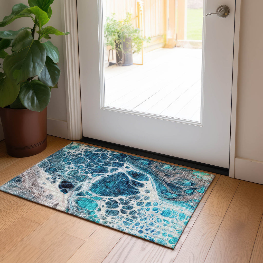 addison chantille acn682 teal rug