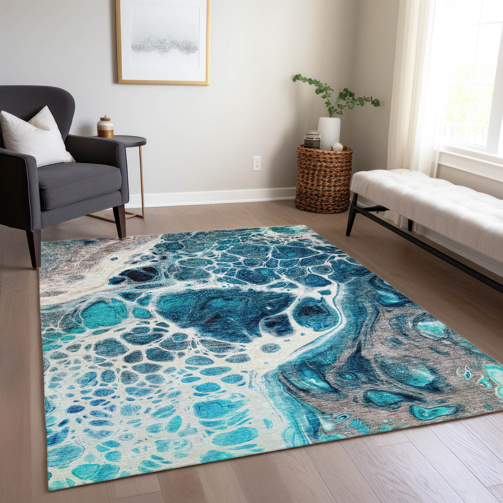 addison chantille acn682 teal rug