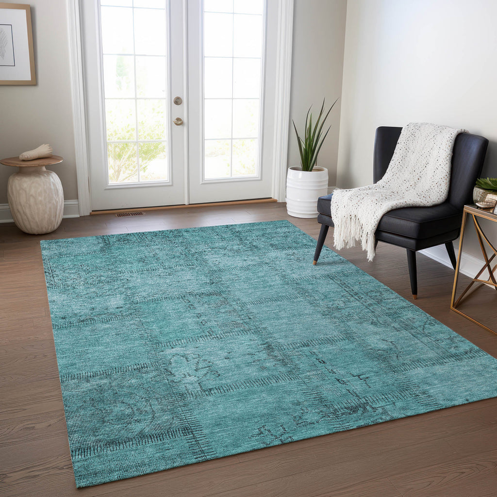 addison chantille acn685 teal rug