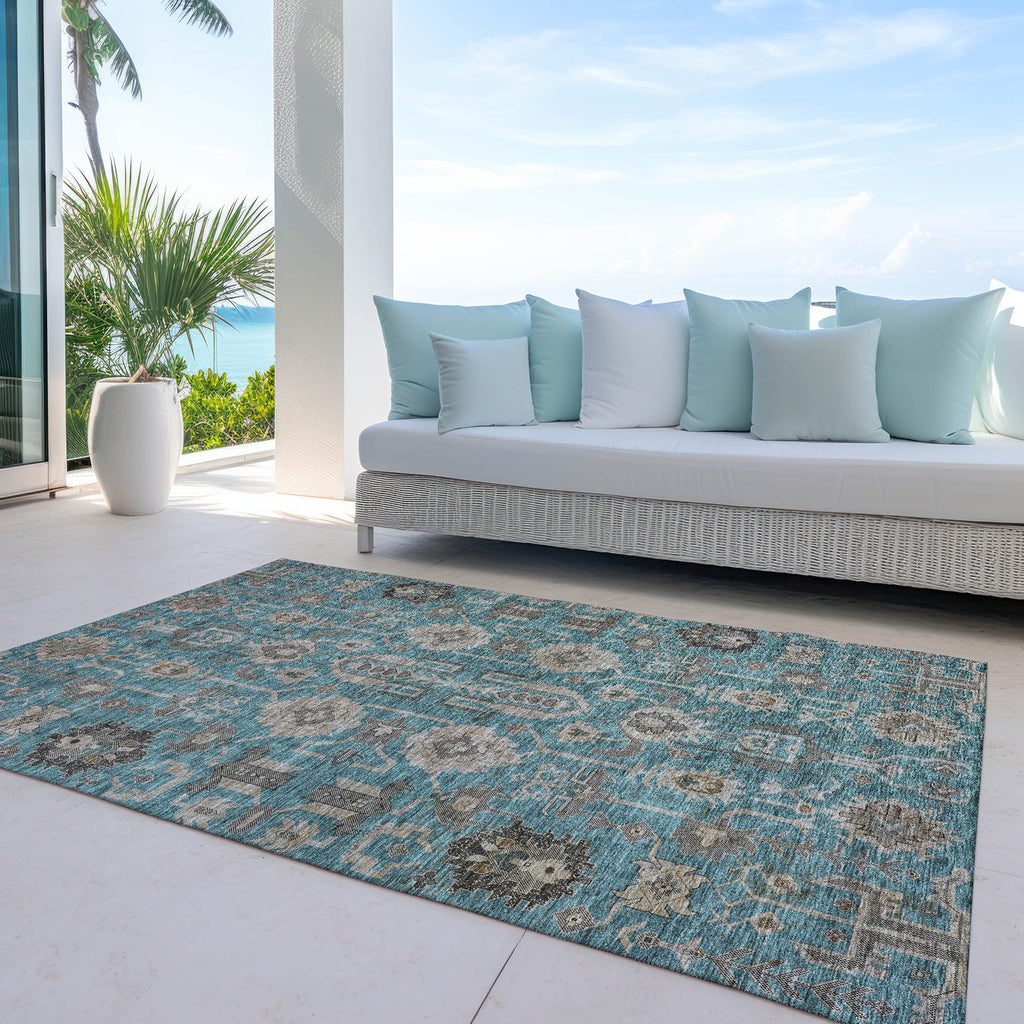 addison chantille acn697 teal rug
