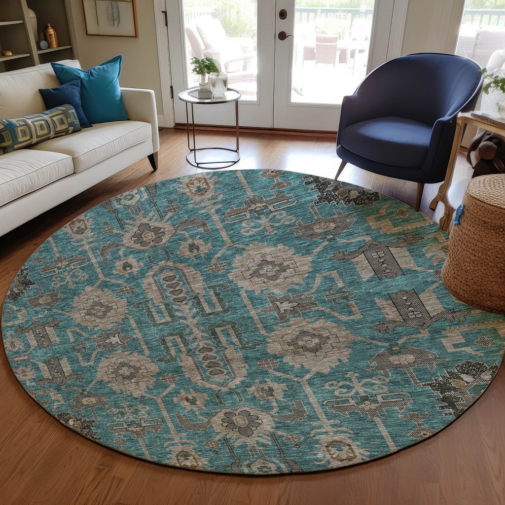 addison chantille acn697 teal rug