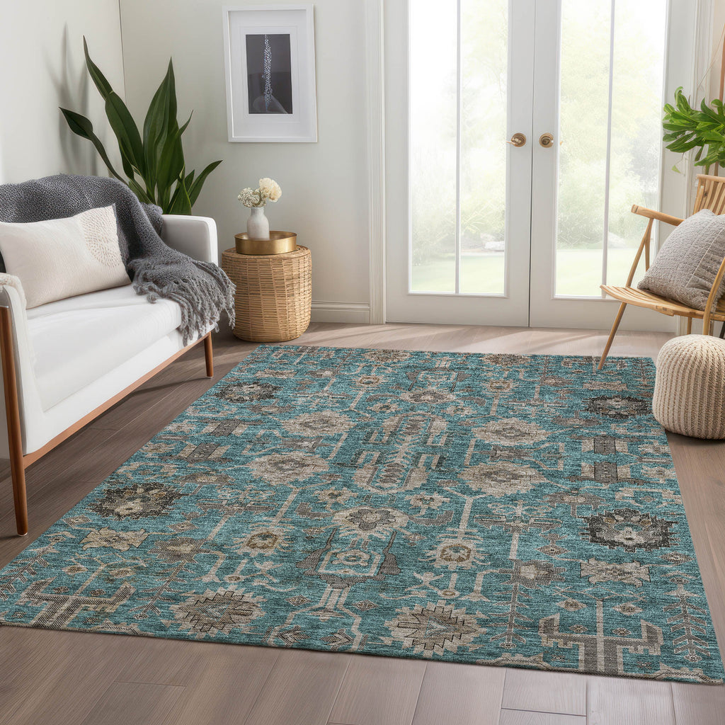 addison chantille acn697 teal rug