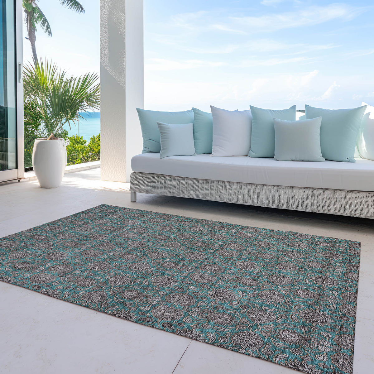 addison chantille acn702 teal rug