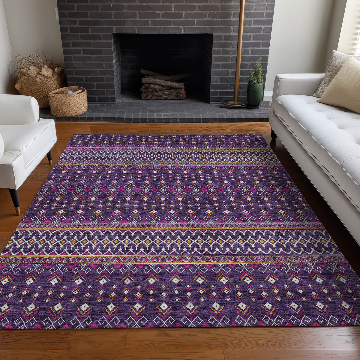 addison chantille acn708 purple rug